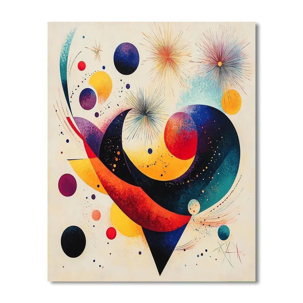 Wassily Kandinsky Inspired Abstract Music And Fireworks Paint by numbers kits