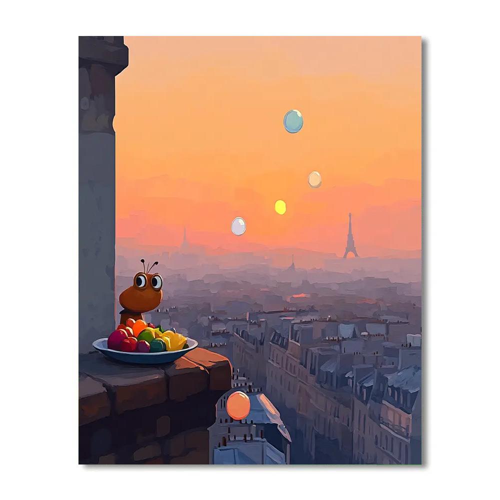 Remy Paris Rooftop Snack Adventure paint by color