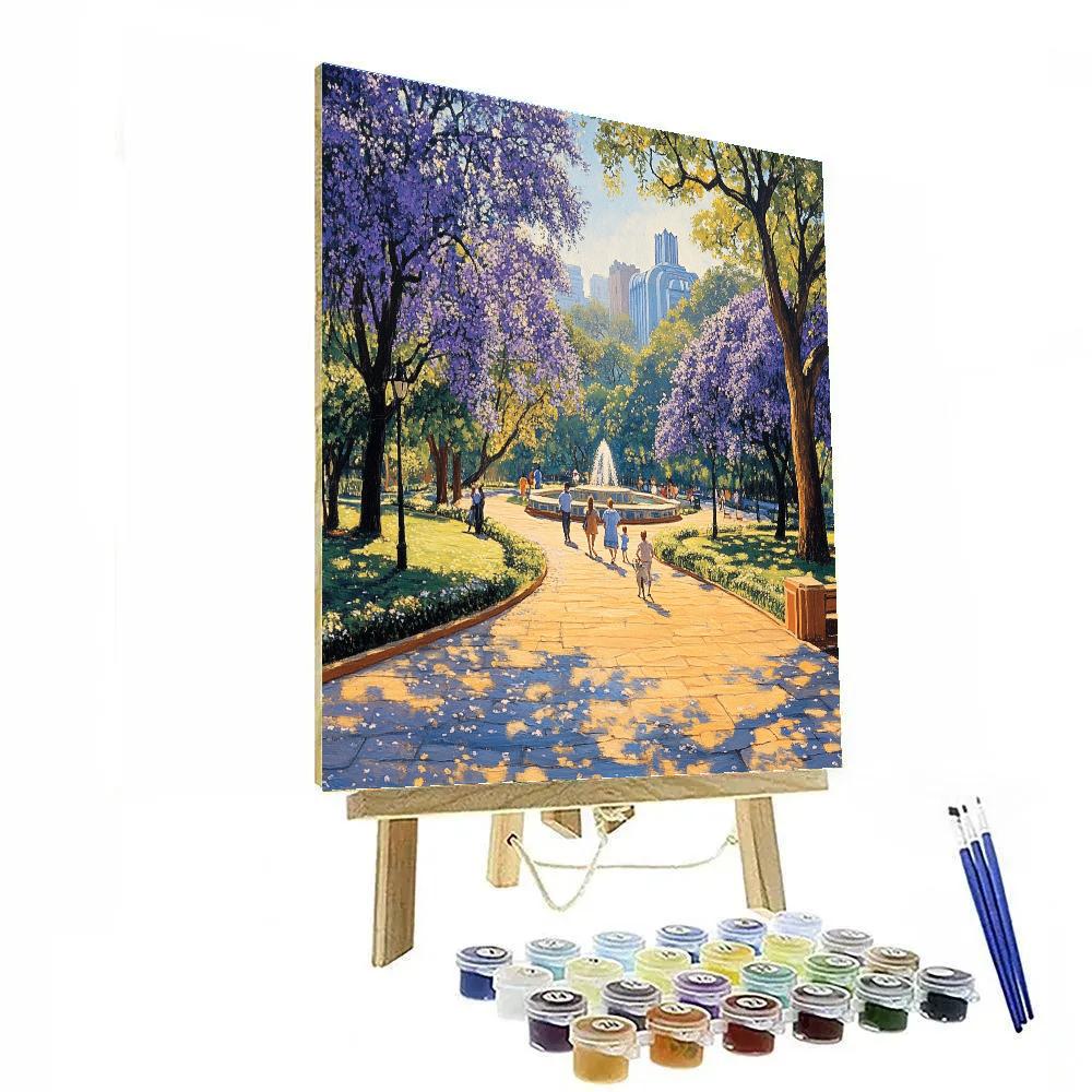 Modernist Calm At Parque Mexico Condesa Mexico City Mexico Paint by numbers kits