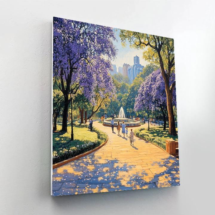 Modernist Calm At Parque Mexico Condesa Mexico City Mexico Paint by numbers kits