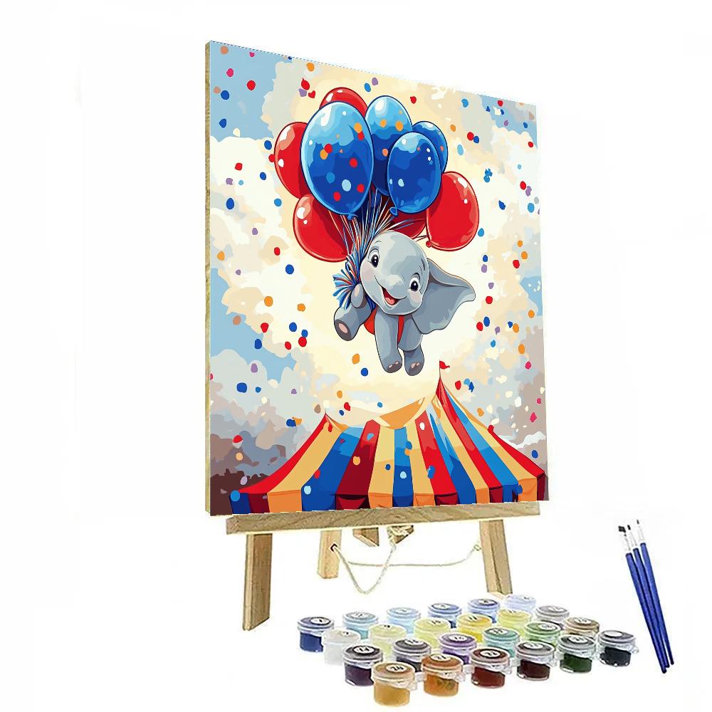 Dumbo Circus Sky Balloon Waltz Painting by numbers kit