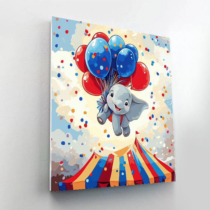 Dumbo Circus Sky Balloon Waltz Painting by numbers kit