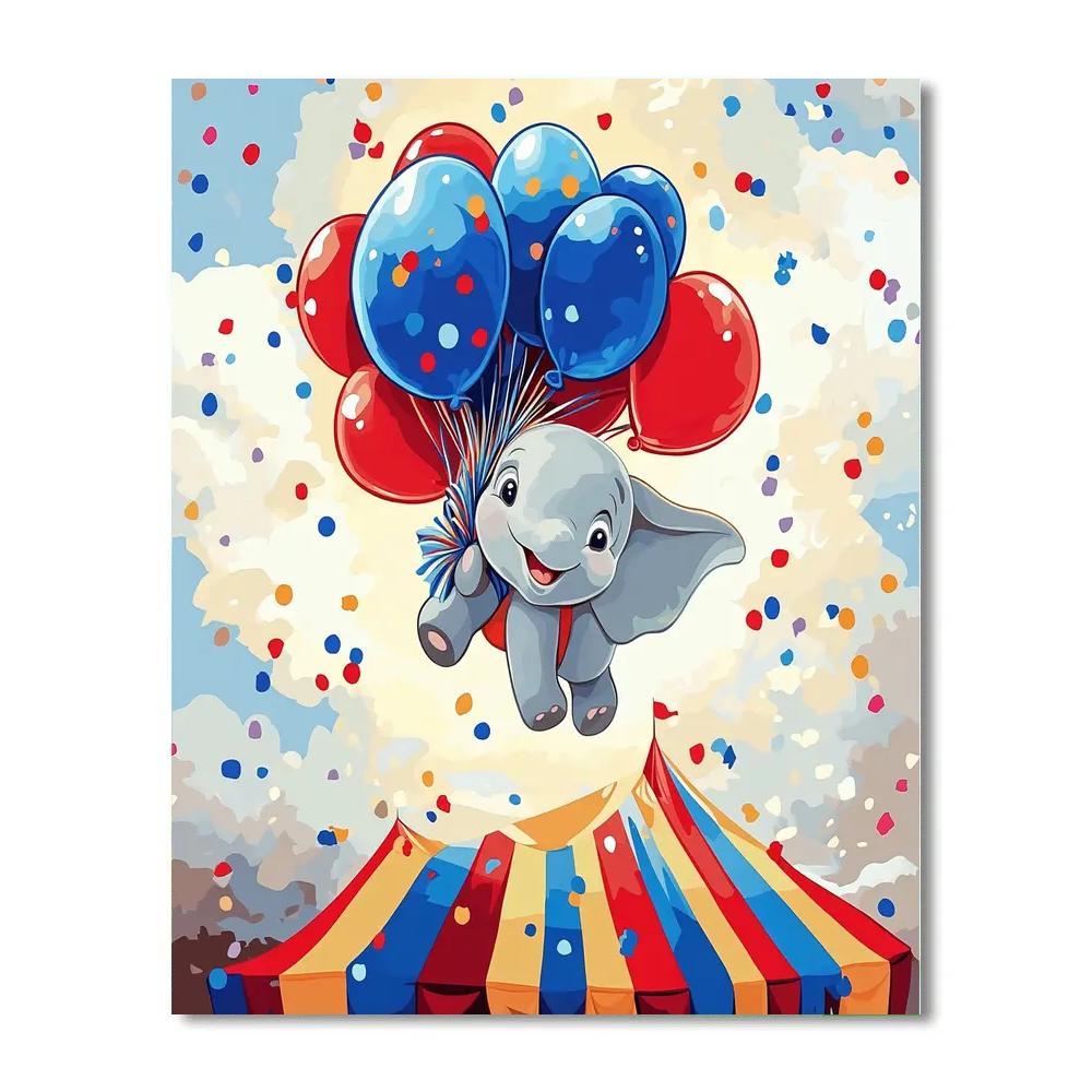 Dumbo Circus Sky Balloon Waltz Painting by numbers kit