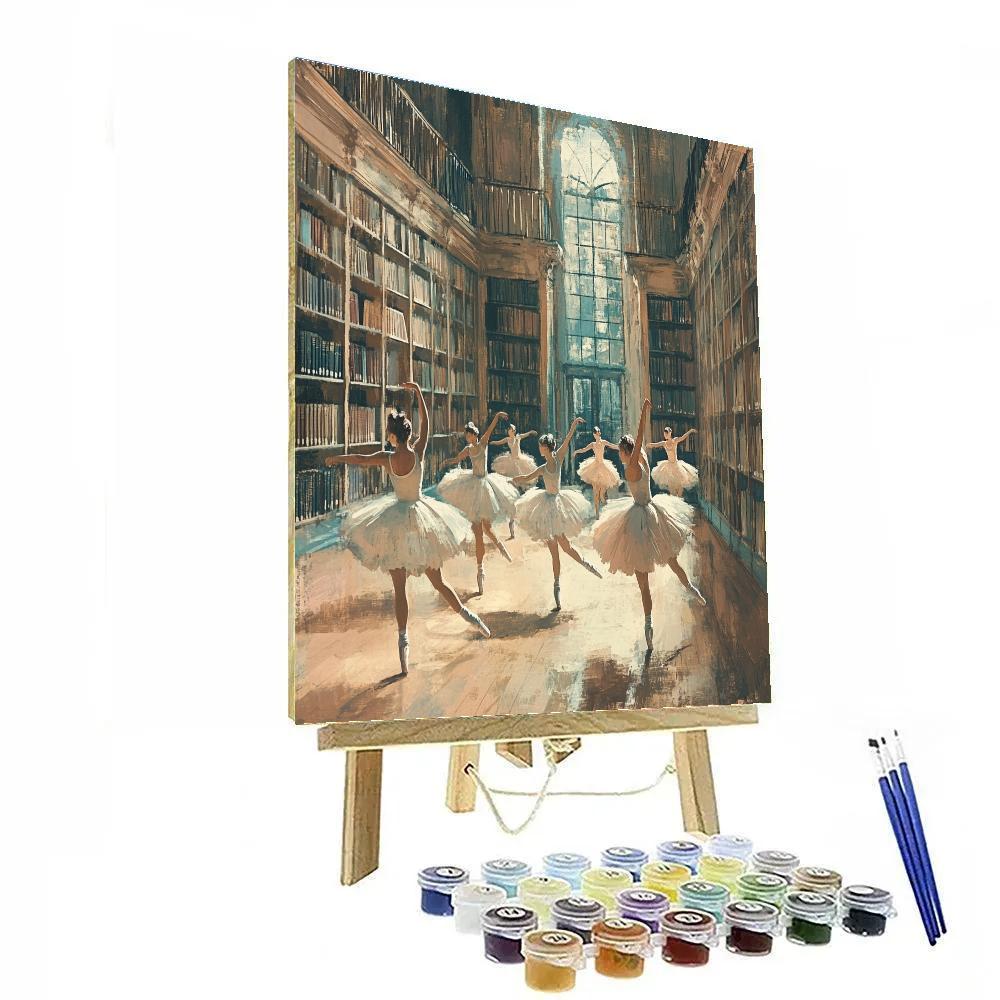 Edgar Degas Inspired Ballet Rehearsal In A Library Painting by numbers kit