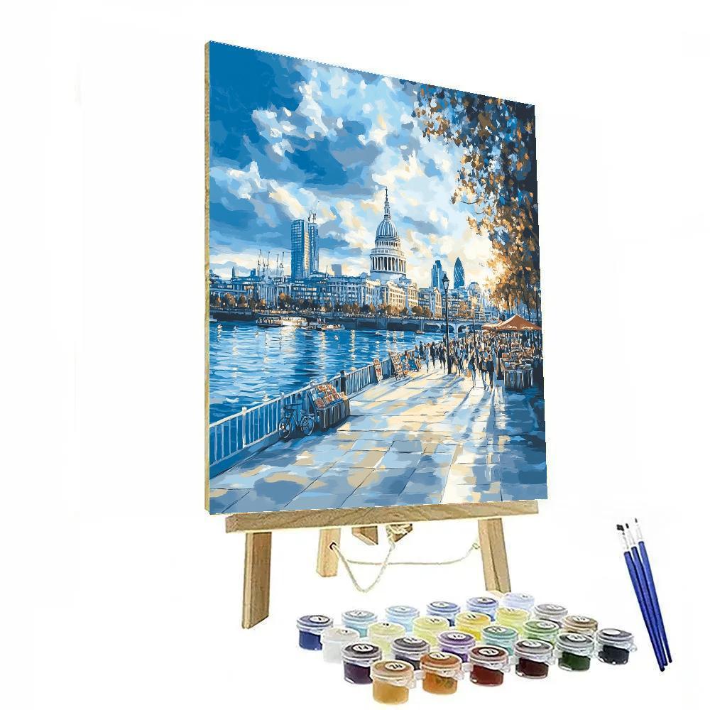 Riverside Skyline Walk At South Bank London United Kingdom paint by number