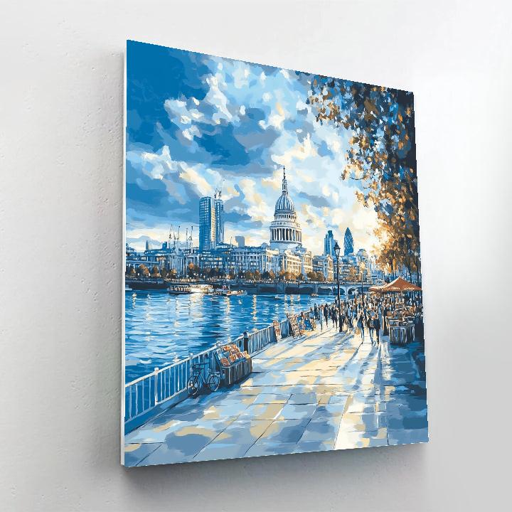 Riverside Skyline Walk At South Bank London United Kingdom paint by number