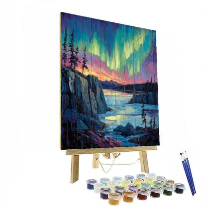 A.Y. Jackson Inspired Aurora Over The Canadian Shield Thaw Numbered painting kits