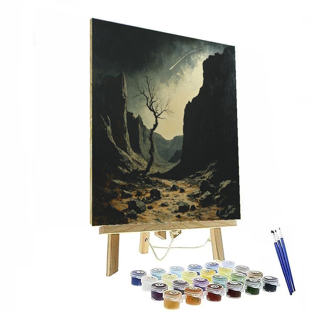 Francisco Goya Inspired Comet Wind Through A Twisted Cinder Valley Painting by numbers kit