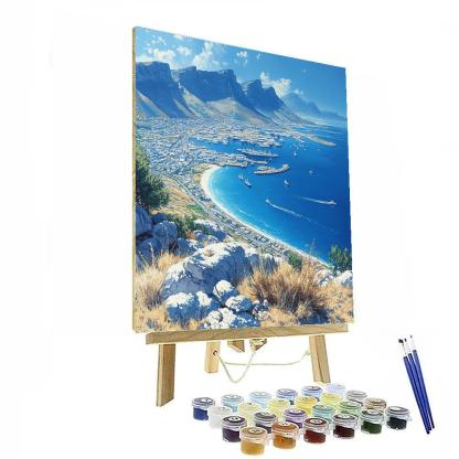 Sunlit Harbor View From Signal Hill Cape Town South Africa Paint by numbers kits