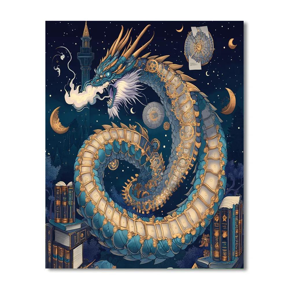 The Astral Clockwork Dragon Archivist Paint by numbers art