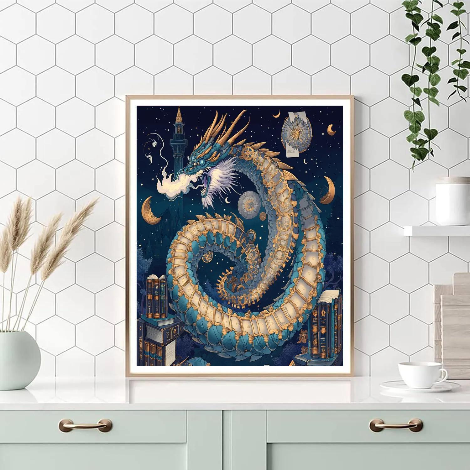 The Astral Clockwork Dragon Archivist Paint by numbers art