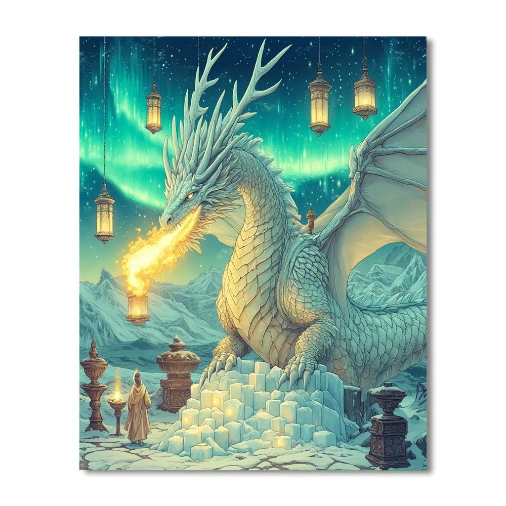 Lantern Rite Under The Tundra Dragon Number painting