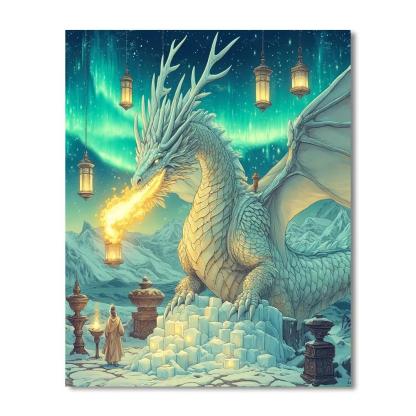 Lantern Rite Under The Tundra Dragon Number painting