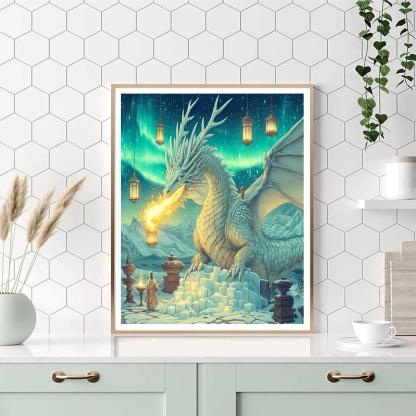 Lantern Rite Under The Tundra Dragon Number painting