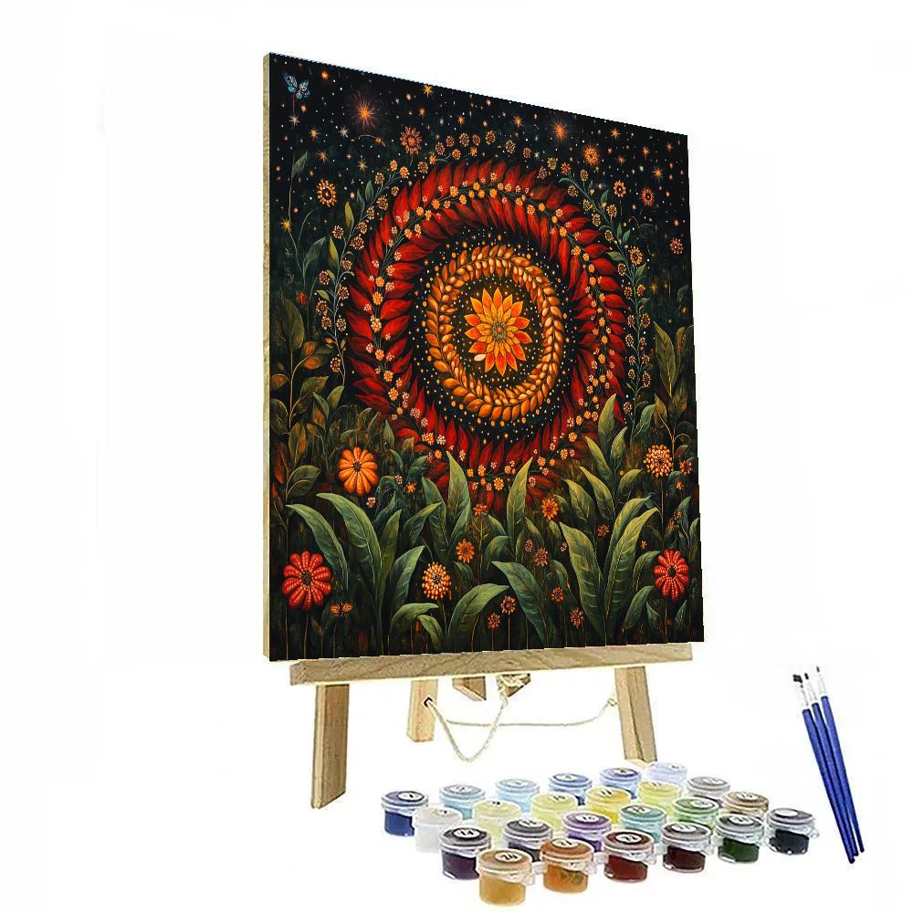 Frida Kahlo Inspired Milpa Nebula Garden Paint by numbers art