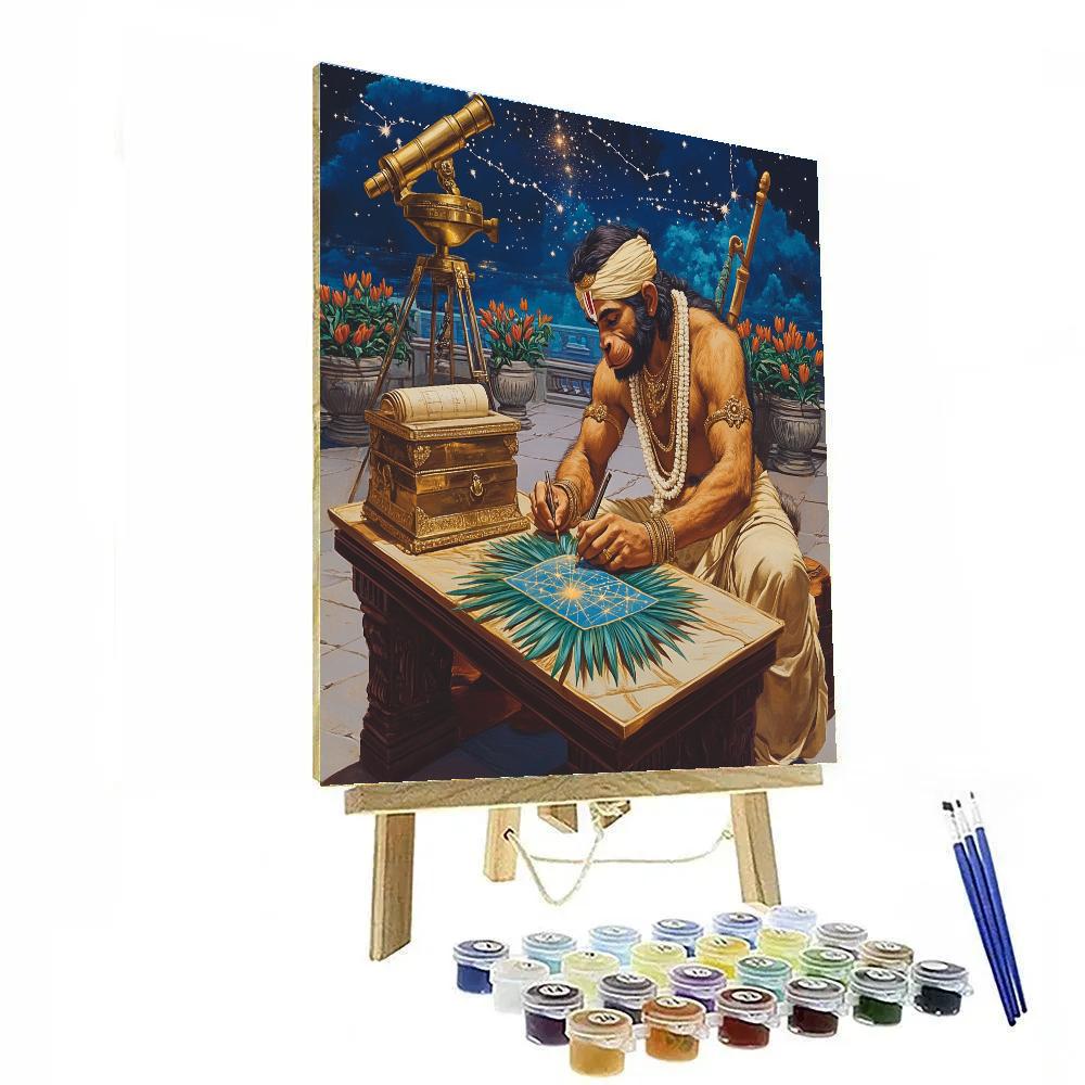 Hanuman Celestial Mapmaker painting number kit