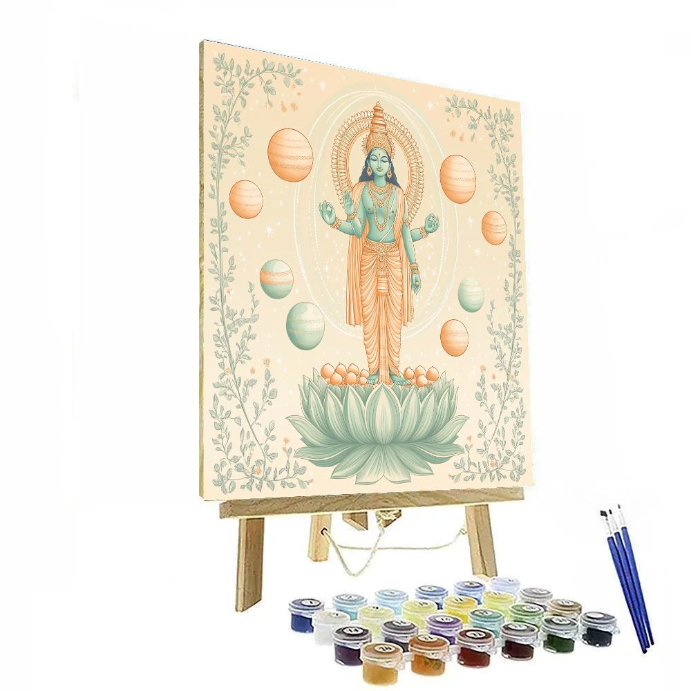 Vishnu Blessing A Garden Of Floating Planets Painting by numbers kit