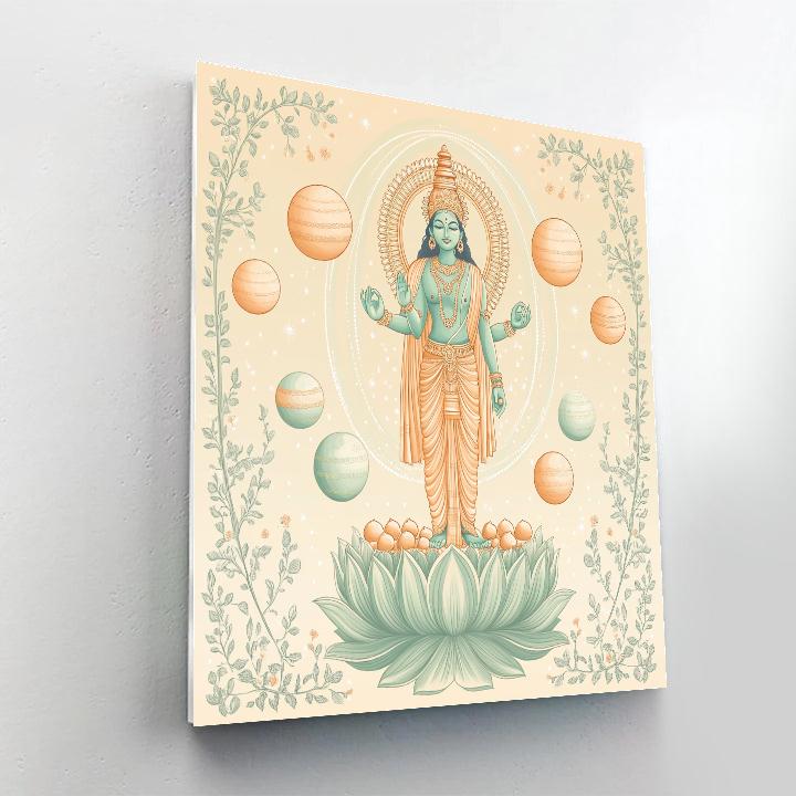 Vishnu Blessing A Garden Of Floating Planets Painting by numbers kit