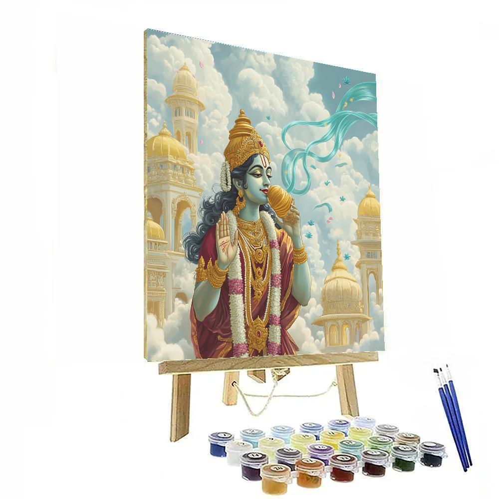 The Conch Shell Wind Ceremony In A Cloud City paint by numbers