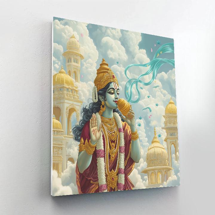 The Conch Shell Wind Ceremony In A Cloud City paint by numbers