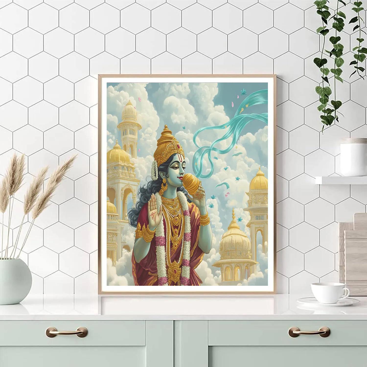 The Conch Shell Wind Ceremony In A Cloud City paint by numbers