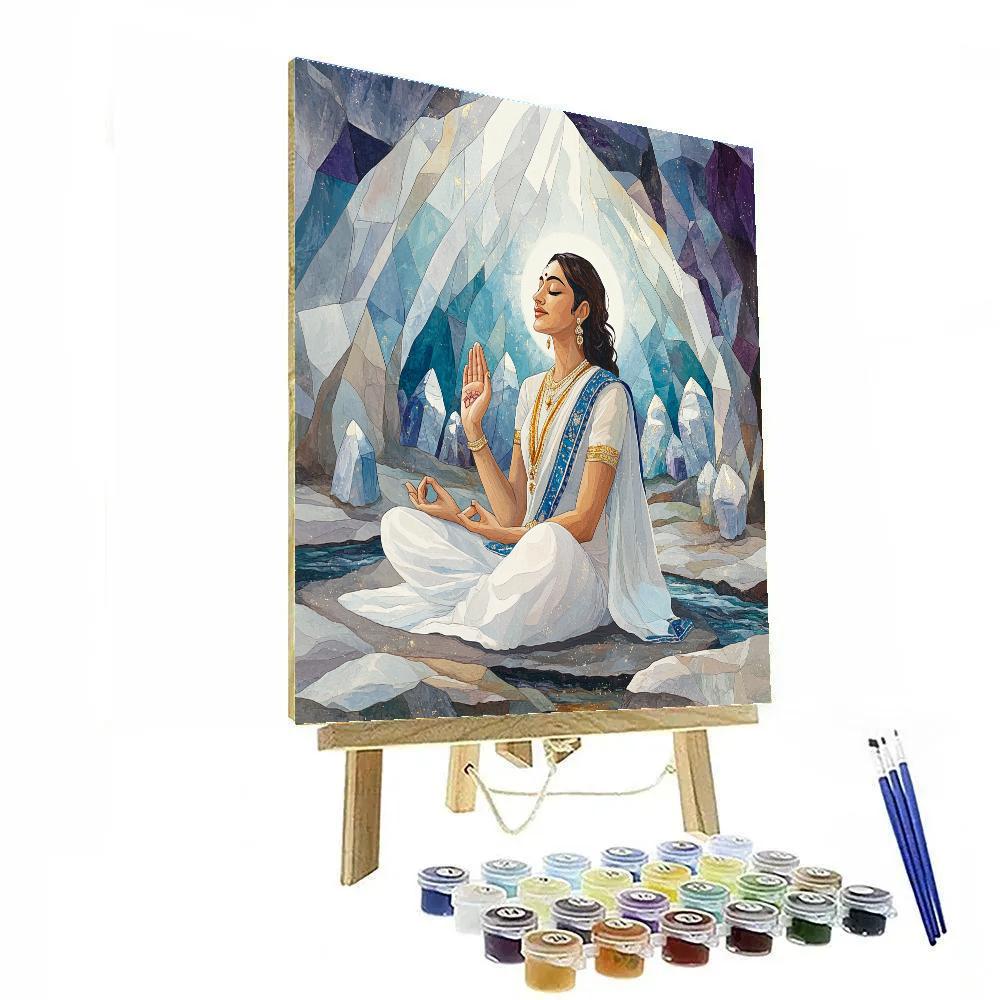 Parvati Amid The Crystal Cave Meditation paint by numbers