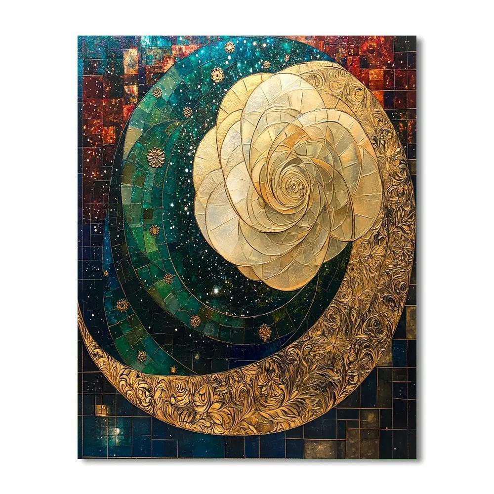 Gustav Klimt Inspired Nebula Garden Of Quiet Radiance Paint by numbers kits