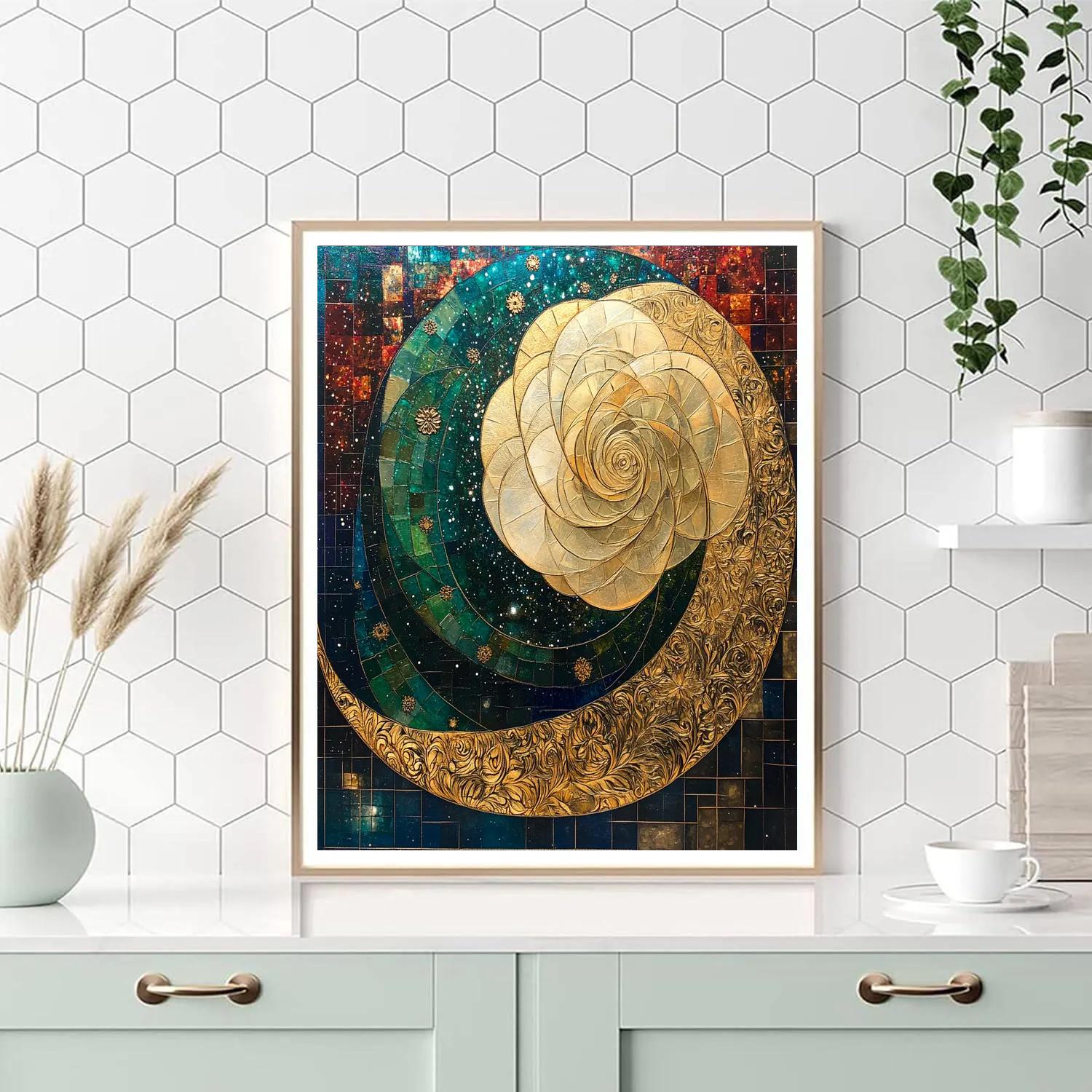 Gustav Klimt Inspired Nebula Garden Of Quiet Radiance Paint by numbers kits