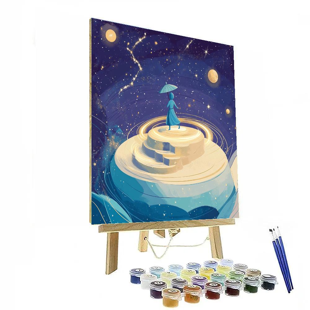 Vamana Measuring A Planet With Three Luminous Steps paint by color