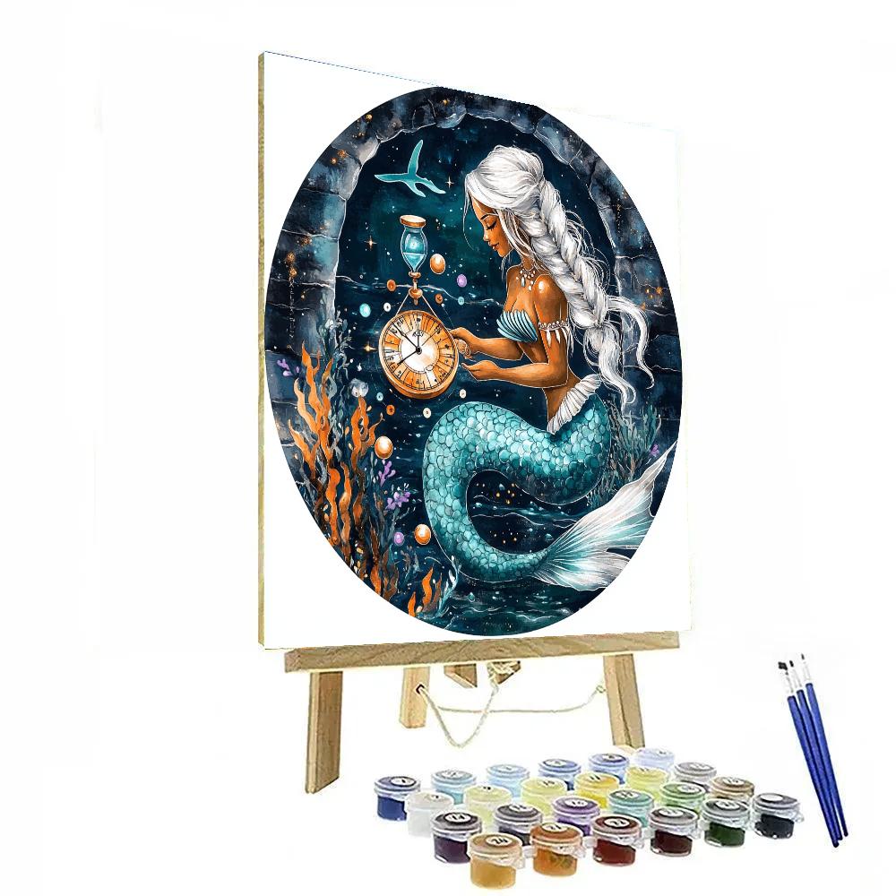 Tide Clock Mermaid Cartographer Painting by numbers kit