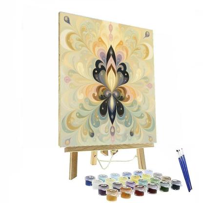 Alphonse Mucha Inspired Nebula Lattice Of Spring Equinox paint by number