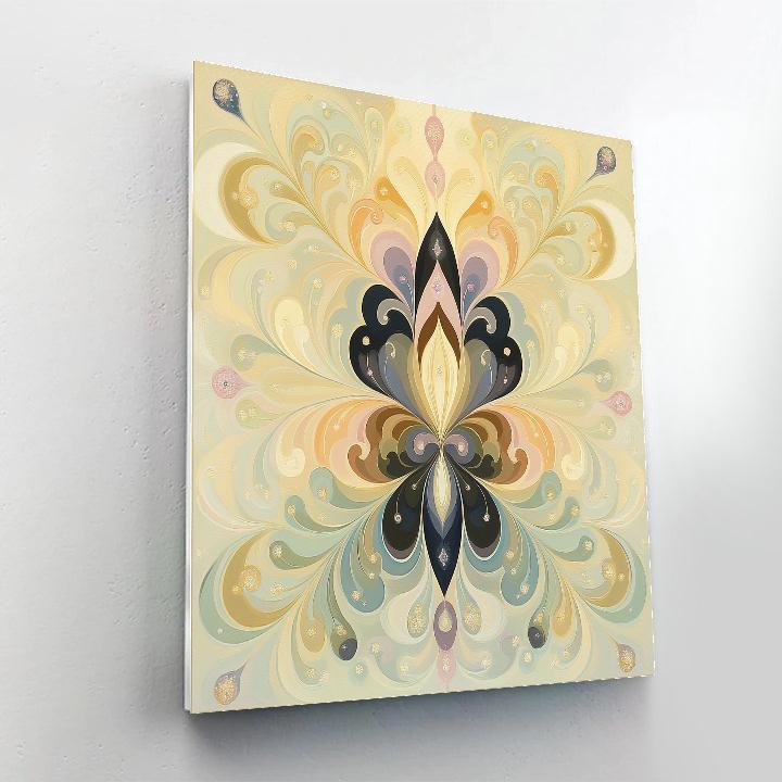 Alphonse Mucha Inspired Nebula Lattice Of Spring Equinox paint by number