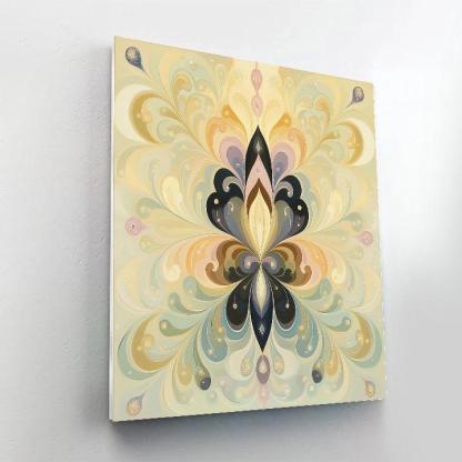 Alphonse Mucha Inspired Nebula Lattice Of Spring Equinox paint by number