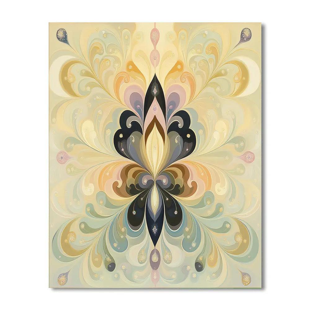 Alphonse Mucha Inspired Nebula Lattice Of Spring Equinox paint by number