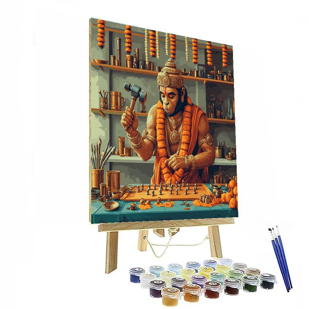 Hanuman Workshop Of Mini Maces DIY paint by numbers