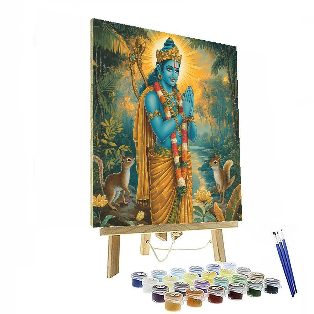 Forest Canticle With Rama At Dawn Paint by numbers art