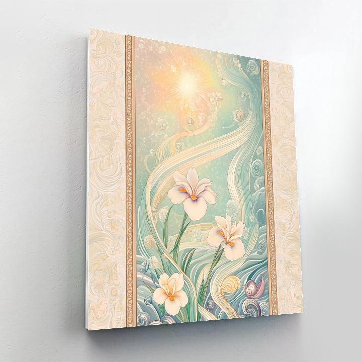 Alphonse Mucha Inspired Aurora Garden Of Silent Tides paint by numbers