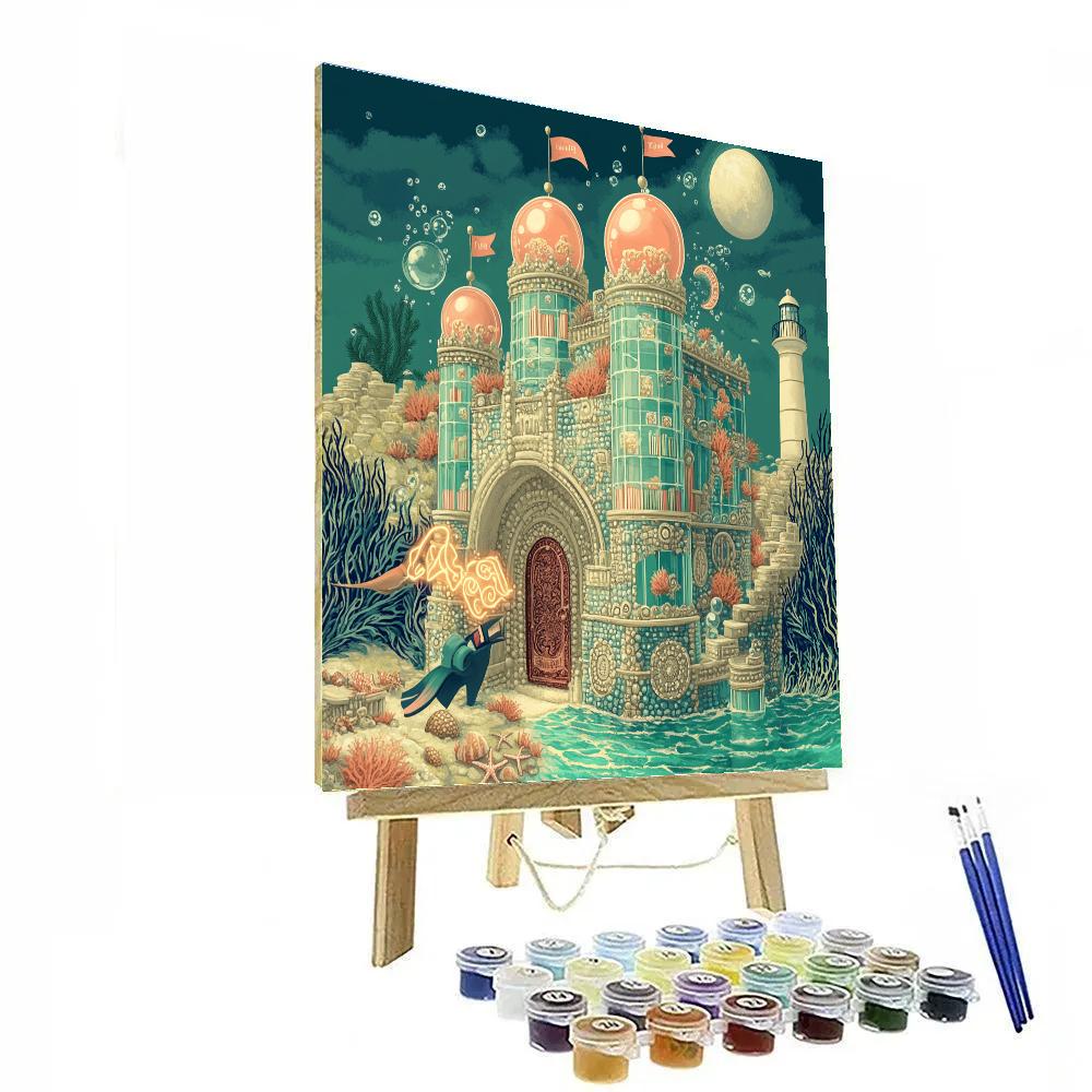Glass Reef Castle Conservatory paint by numbers