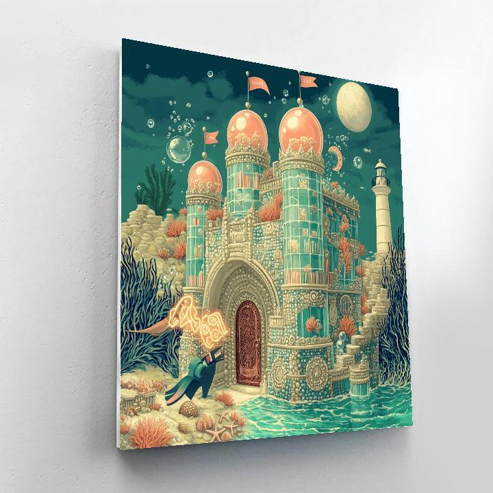 Glass Reef Castle Conservatory paint by numbers