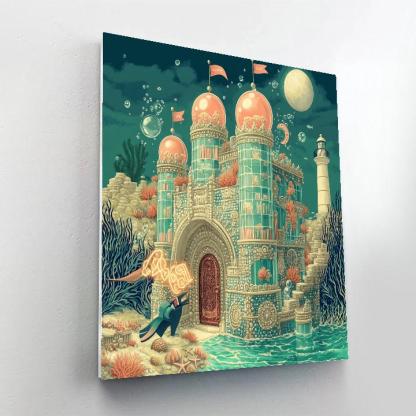 Glass Reef Castle Conservatory paint by numbers