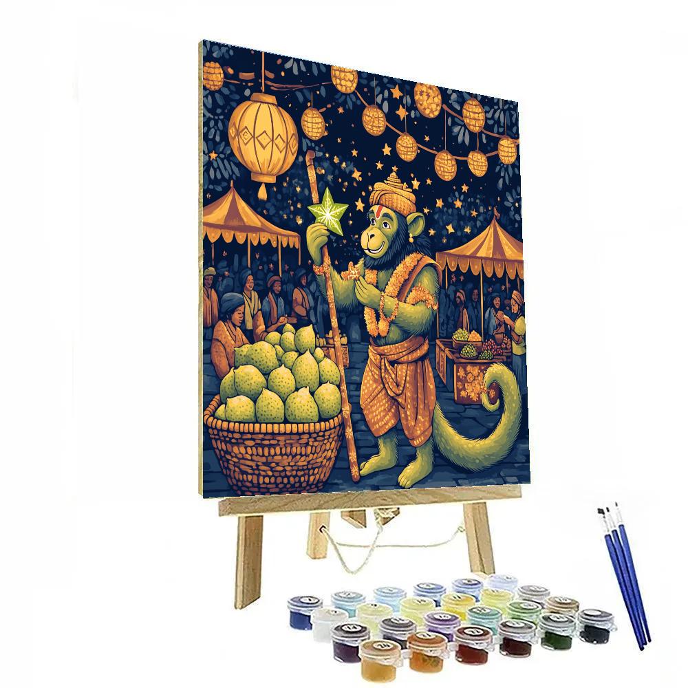 Hanuman Starfruit Night Market paint by number
