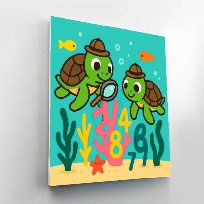 Coral Reef Number Detectives paint by numbers