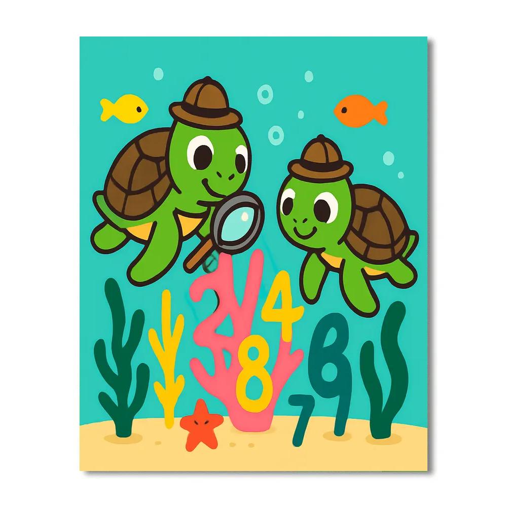 Coral Reef Number Detectives paint by numbers
