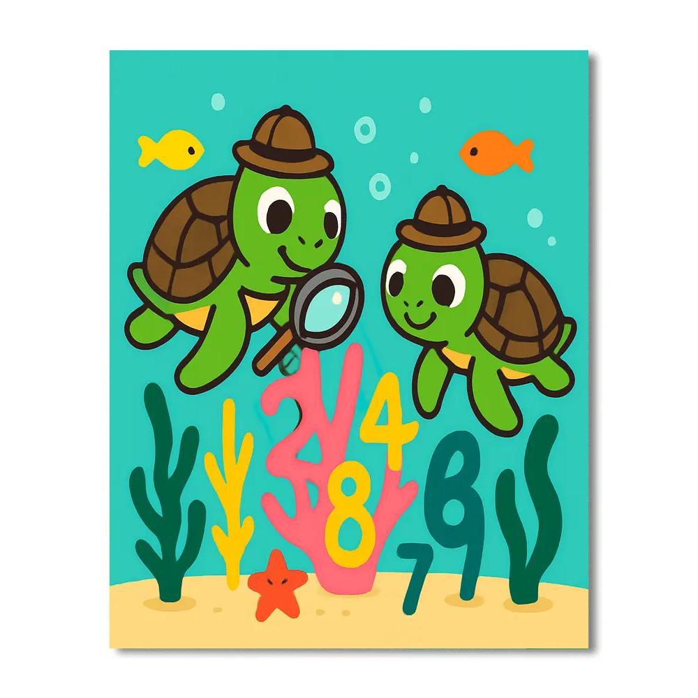 Coral Reef Number Detectives paint by numbers