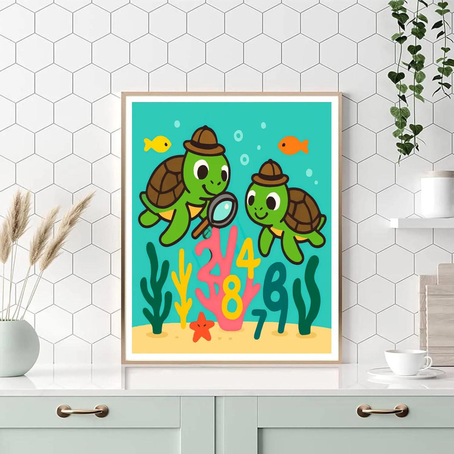 Coral Reef Number Detectives paint by numbers