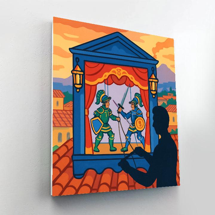 Marionette Theatre Of Italy At Sunset paint by number