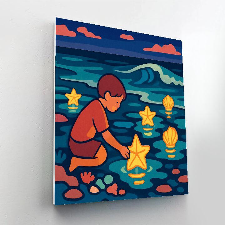 Tidepool Lantern Festival Beach Numbered painting kits