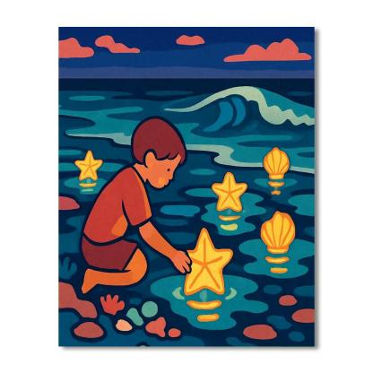 Tidepool Lantern Festival Beach Numbered painting kits