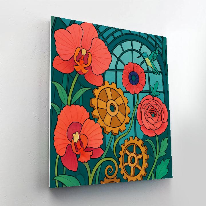 Clockwork Conservatory Flowers paint by number