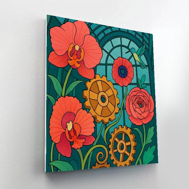Clockwork Conservatory Flowers paint by number